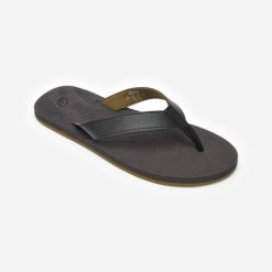 Japonki męskie Decathlon 150. Czarne klapki i japonki męskie Decathlon, z materiału. Za 49.99 zł.