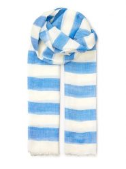 Becksöndergaard Szal w kolorze biało-niebieskim - 200 x 100 cm rozmiar: onesize. Białe szaliki i kominy damskie Becksöndergaard, bez wzorów, z jedwabiu. Za 143.56 zł.