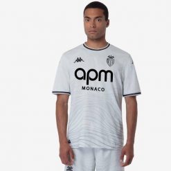 Trzecia koszulka AS Monaco Kombat 2024/25. Szare t-shirty sportowe męskie Kappa, bez ramiączek, do piłki nożnej. W wyprzedaży za 229.65 zł.