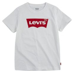 Koszulka z krótkim rękawem Dziecięca Levi's Batwing Tee. Białe bluzki sportowe damskie Levi's, s, z materiału, bez kołnierzyka, bez ramiączek. Za 95.15 zł.