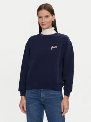 Gant Bluza 4201239 Granatowy Loose Fit. Niebieskie bluzy bez kaptura damskie Gant, m, z bawełny. Za 449.99 zł.