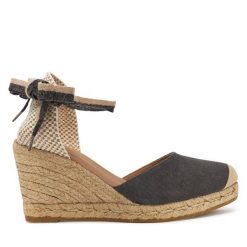 Espadryle Genuins. Czarne espadryle damskie Genuins, bez wzorów, bez obcasa. Za 239.99 zł.