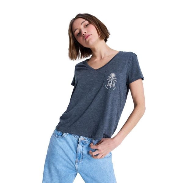 Koszulka z krótkim rękawem dla Kobiety LAGUNA GREEN Czarny. Szare bluzki sportowe damskie Roxy, m, bez wzorów, z poliesteru, bez ramiączek. Za 109.99 zł.