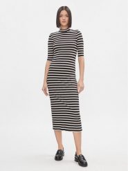 Tommy Hilfiger Sukienka codzienna WW0WW40610 Czarny Slim Fit. Czarne sukienki damskie Tommy Hilfiger, na co dzień, l, bez wzorów, z wiskozy, bez kołnierzyka, bez ramiączek, proste. Za 459.99 zł.