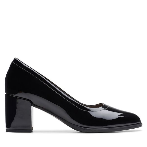 Czółenka Clarks. Czarne czółenka damskie Clarks, bez wzorów, bez obcasa. Za 399.99 zł.