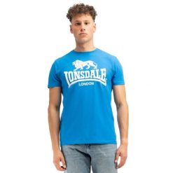 T-shirt o klasycznym kroju Lonsdale Logo. Czarne t-shirty męskie Lonsdale, l, bez wzorów, z bawełny, bez kołnierzyka. Za 120.00 zł.