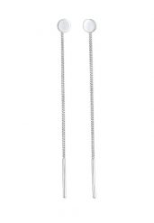 Elli Damskie kolczyki wiszące do przeciągania płytkowe Basic ze srebra próby 925 Sterling Silver Kolczyki 1 ct. Szare kolczyki damskie Elli, srebrne. Za 156.39 zł.