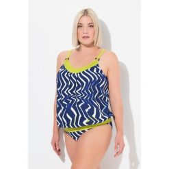 Damskie Tankini różowe miękkie miseczki elastyczny dół regulowane ramiączka. Niebieskie bikini damskie Ulla Popken, bez wzorów, plus size. Za 279.99 zł.