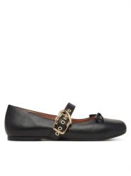 LOVE MOSCHINO Baleriny JA11091G1PIE0000 Czarny. Czarne baleriny damskie Love Moschino, bez wzorów, ze skóry, bez obcasa. Za 791.99 zł.