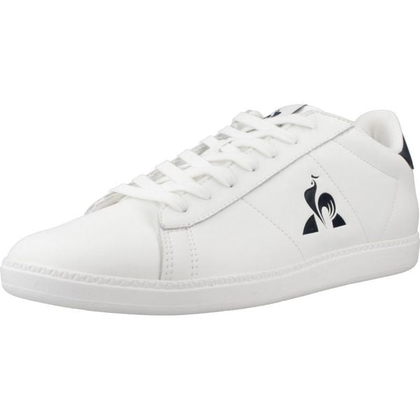 Buty LE COQ SPORTIF COURTSET 2 Biały. Białe buty trekkingowe męskie Le Coq Sportif, ze skóry, bez zapięcia, trekkingowe. Za 296.99 zł.