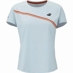 T-shirt Babolat Play Junior. Niebieskie t-shirty damskie BABOLAT, bez wzorów, z materiału, bez kołnierzyka. Za 119.00 zł.