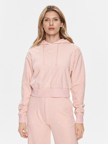 Guess Bluza Gj Logo V4RQ14 KC2W0 Różowy Regular Fit. Czerwone bluzy bez kaptura damskie Guess, s, z bawełny. Za 209.99 zł.