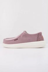 HEYDUDE Damskie Mokasyny Wendy Rise Chambray Grid. Czerwone mokasyny damskie Hey dude, z materiału. Za 259.00 zł.