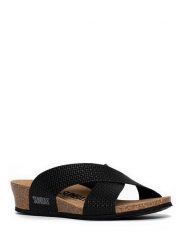 Sunbay Klapki "Rita" w kolorze czarnym na koturnie rozmiar: 40. Czarne klapki damskie Sunbay, bez wzorów, bez obcasa, na koturnie. Za 164.95 zł.