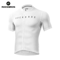 Koszulka rowerowa z krótkim rękawem ROCKBROS. Czarne t-shirty sportowe męskie ROCKBROS, na lato, m, z materiału, bez ramiączek, rowerowe. Za 224.32 zł.