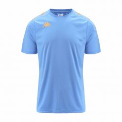 Koszulka Kappa Gianto. Niebieskie t-shirty sportowe męskie Kappa, m, z materiału, bez ramiączek, na fitness i siłownię. Za 159.75 zł.