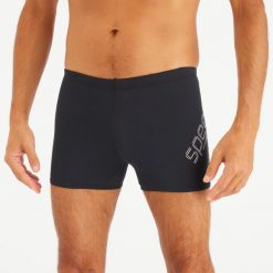 Bokserki pływackie męskie Speedo Logo. Białe kąpielówki męskie Speedo, m, bez wzorów, z materiału, do pływania. Za 99.99 zł.