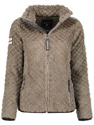 Geographical Norway Kurtka polarowa "Uparola" w kolorze szarobrązowym rozmiar: M. Brązowe kurtki damskie Geographical Norway, m, bez wzorów, z polaru, bez kaptura. Za 114.17 zł.