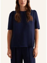 Seidensticker Bluzka w kolorze granatowym rozmiar: 40. Niebieskie bluzki damskie Seidensticker, bez wzorów, bez kołnierzyka, bez ramiączek. Za 188.45 zł.