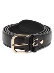 COCCINELLE Skórzany pasek w kolorze czarnym rozmiar: 100. Czarne paski damskie Coccinelle, bez wzorów, z materiału. Za 286.47 zł.