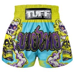 Spodenki treningowe TUFF Trippy Skull. Zielone spodenki sportowe damskie TUFF, xl, z materiału. Za 149.00 zł.