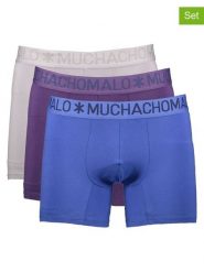 Muchachomalo Bokserki (3 pary) w kolorze szaro-fioletowo-niebieskim rozmiar: XL. Niebieskie bokserki męskie Muchachomalo, bez wzorów. Za 83.62 zł.