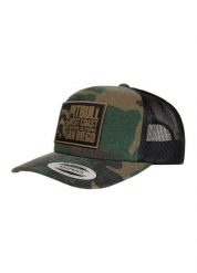 Czapka męska Pitbull Snapback Camo Trucker Blood Dog. Zielone czapki męskie PITBULL, z aplikacjami, z bawełny. Za 119.00 zł.