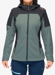 Kurtka softshell damska CMP Larisa. Zielone kurtki damskie CMP, l, bez wzorów, z materiału, bez kaptura. Za 329.99 zł.