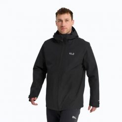 Kurtka 3w1 męska Jack Wolfskin Stonetrail 3In1. Czarne kurtki outdoor męskie Jack Wolfskin, m, bez wzorów, z materiału, bez kaptura. Za 1,059.00 zł.