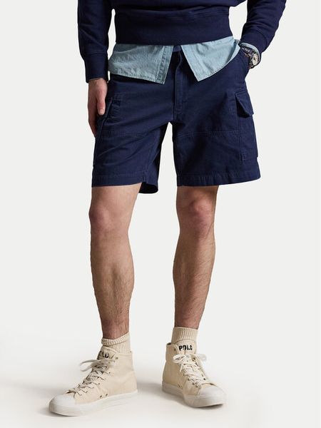 Polo Ralph Lauren Szorty materiałowe 710964027005 Granatowy Relaxed Fit. Niebieskie szorty męskie Polo Ralph Lauren, bez wzorów, z bawełny. Za 689.99 zł.