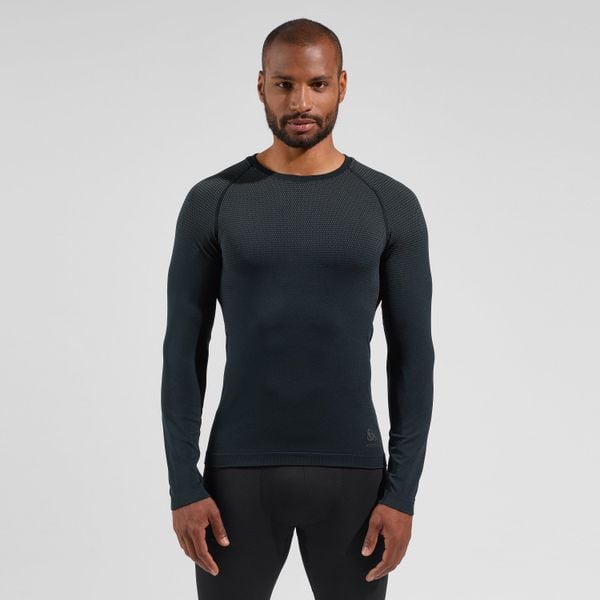 Bluza termoaktywna męska Odlo Performance Light Eco BL Top Crew Neck LS. Czarne bluzy bez kaptura męskie Odlo, l. Za 240.99 zł.
