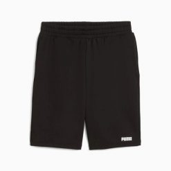 Spodenki męskie Puma ESS SMALL LOGO TR 10" czarne r M. Czarne szorty męskie Puma, z dresówki, bez kołnierzyka. Za 92.08 zł.