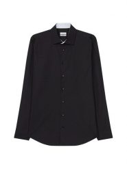 Seidensticker Koszula - Slim fit - w kolorze czarnym rozmiar: 40. Czarne koszule męskie Seidensticker, bez wzorów, z bawełny, bez kołnierzyka, bez ramiączek. Za 126.45 zł.