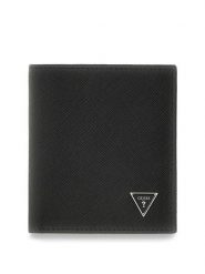 Guess Portfel SMMISL LEA22 Czarny. Czarne portfele męskie Guess, z aplikacjami, ze skóry. Za 264.99 zł.