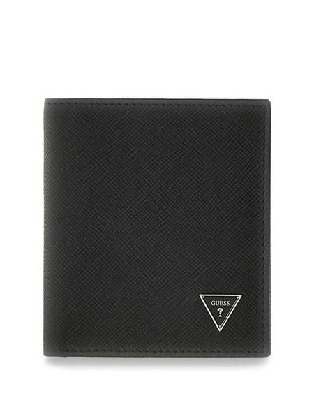 Guess Portfel SMMISL LEA22 Czarny. Czarne portfele męskie Guess, z aplikacjami, ze skóry. Za 264.99 zł.