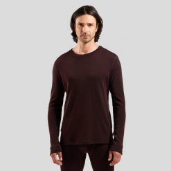 Bluza termoaktywna męska Odlo Merino 260 BL Top Crew Neck LS. Brązowe bluzy bez kaptura męskie Odlo, m, z materiału. Za 395.99 zł.
