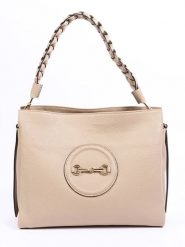 Florence Bags Skórzana torebka "Hoppo" w kolorze beżowym - 32 x 26 x 11 cm rozmiar: onesize. Brązowe torebki klasyczne damskie Florence Bags, bez wzorów, z materiału, bez dodatków. Za 382.99 zł.