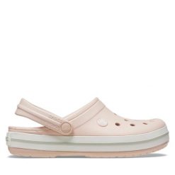 Klapki Crocs. Czerwone klapki damskie Crocs, bez wzorów, bez obcasa. Za 209.99 zł.