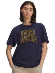 Under Armour Koszulka funkcyjna w kolorze granatowym rozmiar: XL. Niebieskie bluzki sportowe damskie Under Armour, xl, bez kołnierzyka, bez ramiączek. Za 82.83 zł.