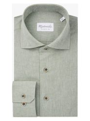 PROFUOMO Koszula - Slim fit - w kolorze miętowym rozmiar: 41. Zielone koszule męskie PROFUOMO, bez wzorów, bez kołnierzyka, bez ramiączek. Za 140.45 zł.