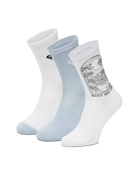 Roxy Skarpety długie AS_ROXY_05W_SS25 (3-PACK) Biały. Białe skarpetki damskie Roxy, bez wzorów, z nylonu. Za 39.99 zł.
