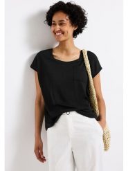 Street One Koszulka w kolorze czarnym rozmiar: 40. Czarne t-shirty damskie Street One, bez wzorów, bez kołnierzyka. Za 122.96 zł.