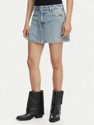 G-Star Raw Spódnica jeansowa Cinch D28409-E352 Niebieski Regular Fit. Niebieskie spódniczki damskie G-Star Raw, bez wzorów, z bawełny, retro. Za 349.99 zł.