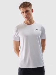 4F Koszulka sportowa w kolorze białym rozmiar: XXL. Białe t-shirty sportowe męskie 4f, xxl, z materiału, bez ramiączek, outdoorowe. Za 48.28 zł.