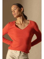 Perfect Cashmere Kaszmirowy sweter "Shannon" w kolorze pomarańczowym rozmiar: M. Pomarańczowe swetry klasyczne damskie Perfect Cashmere, m, z kaszmiru, bez kołnierzyka. Za 292.35 zł.