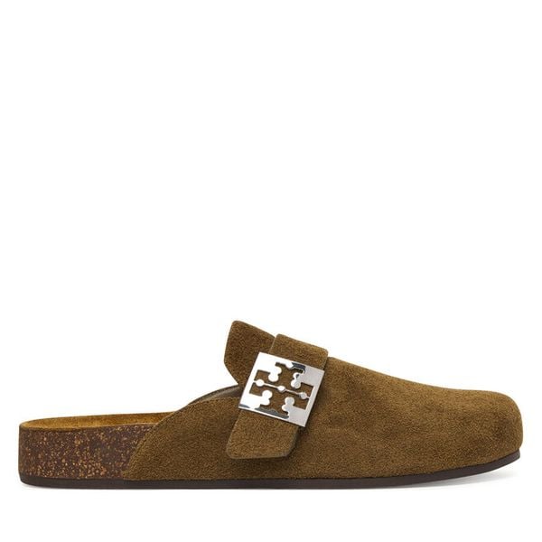 Klapki Tory Burch. Zielone klapki damskie Tory Burch, bez wzorów, bez obcasa. Za 1,459.00 zł.