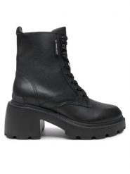 Tommy Jeans Trapery EN0EN02640 Czarny. Czarne trapery damskie Tommy Jeans, z jeansu, bez obcasa. Za 479.99 zł.