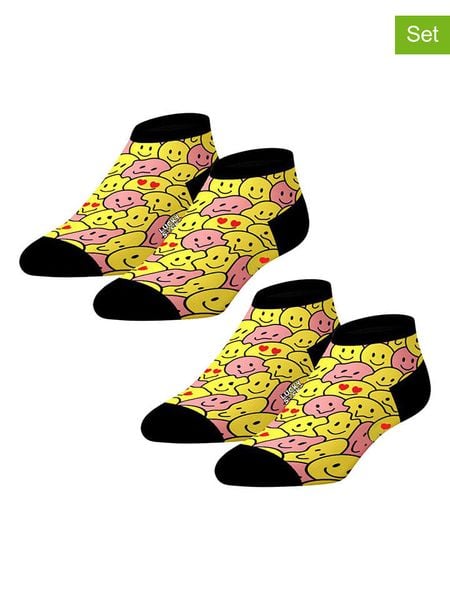 Lucky Socks Skarpety (2 pary) w kolorze żółto-czarnym rozmiar: 41-46. Czarne skarpetki męskie Lucky Socks, bez wzorów, prążkowane. Za 32.83 zł.