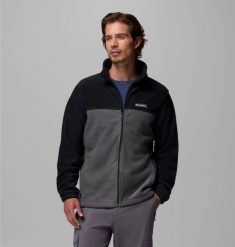 Bluza sportowa polarowa męska Columbia Steens Mountain 20 Full Zip Fleece. Czarne bluzy sportowe męskie Columbia, bez wzorów, z materiału, sportowe, bez kołnierzyka, bez ramiączek. Za 162.99 zł.