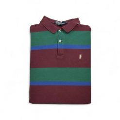 Second life - Koszulka polo męska z krótkim rękawem Bordeaux - Stan dobry. Czerwone koszulki polo męskie Ralph Lauren, m, bez wzorów, bez ramiączek. Za 76.10 zł.
